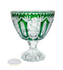 Emerald crystal legged bowl 20 cm THC