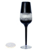 Black crystal champagne glasses, 2 pcs