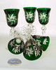 Emerald crystal liqueur glasses 60ml Olive Mill 6 pieces