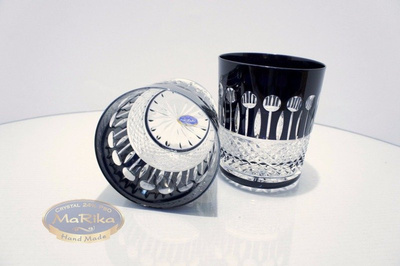 Vasos de cristal negro para whisky 350ml Francés