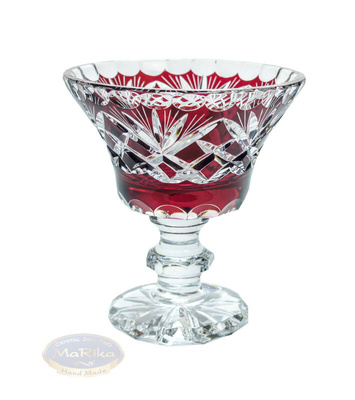 Ruby crystal platter 12 cm Pineapple