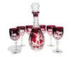 Ruby wine set with hunting theme