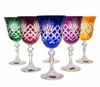 Coloured crystal wine glasses 220 ml Pineapple