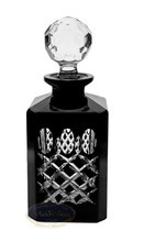 Black crystal whiskey carafe 700 ml Grid Olive
