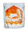 Crystal set with a hunting motif carafe and glasses for whisky