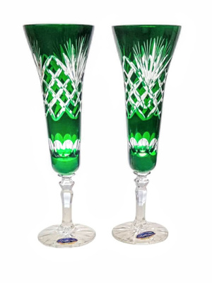 Copas de champán de cristal esmeralda 170 ml Piña