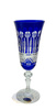 Cobalt crystal champagne glasses 150 ml French