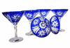 Cobalt crystal martini glasses 110ml Olive Mill