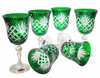 Emerald crystal wine glasses 220 ml Pineapple