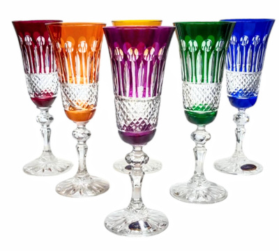 Copas de champán de cristal de colores 150 ml French