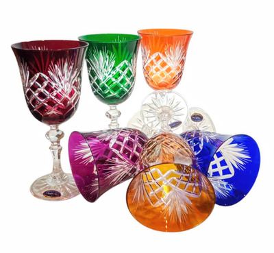 Copas de cristal de colores 220 ml Piña