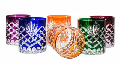 Vasos de cristal de colores para whisky 280ml