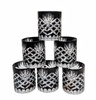 Vasos de whisky de cristal negro Pineapple 6 piezas