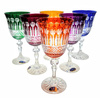 Kolorowe kryształowe kieliszki do wina 220 ml Francuski