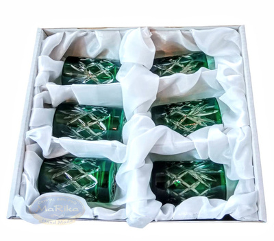 Vasos de vodka de cristal esmeralda 40 ml Piña