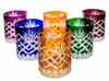 Colour crystal glasses for whisky 280ml