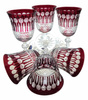Ruby crystal wine glasses 220ml French