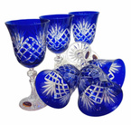 Copas de vino de cristal cobalto 220 ml Pineapple