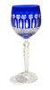 Cobalt crystal wine glasses 280 ml French