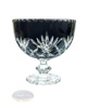Black crystal legged bowl 20 cm Pineapple