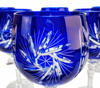 Kobaltowe kryształowe kieliszki do wina 280 ml Młynek Oliwka