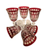 Ruby crystal wine glasses 220ml French