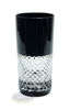Black crystal water glasses 320 ml Crêpe