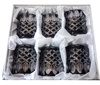 Black crystal whisky glasses 280ml Crate Olive