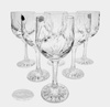 Crystal wine glasses 240 ml 6 pcs Frozen Leaf
