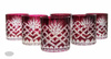 Ruby crystal whisky glasses 280ml Pineapple