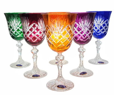 Copas de cristal de colores 220 ml Piña