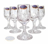 Crystal vodka glasses 25ml Frozen Leaf