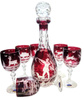 Ruby wine set with hunting theme