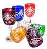 Kolorowe kryształowe kieliszki do wina 240ml Ananas