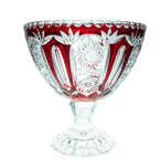 Cuenco con patas de cristal rubí 20 cm THC