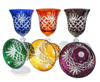 Colour crystal wine glasses 280ml Pineapple