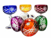 Coloured crystal champagne glasses 150ml Pineapple