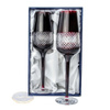 Copas de champán de cristal rubí 2 unidades