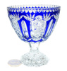 Cobalt crystal legged bowl 20 cm THC