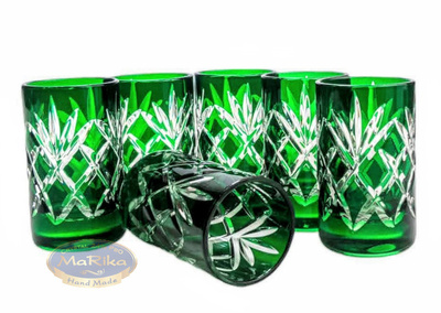 Vasos de vodka de cristal esmeralda 40 ml Piña