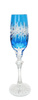 Cobalt crystal champagne glasses, 2 pcs