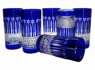 Vasos de cristal negro para agua y bebida 320 ml French