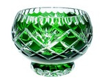 Emerald fruit bowl on foot 16 pineapple