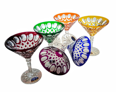 Copas de martini de cristal de colores 110 ml