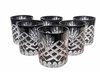 Vasos de whisky de cristal negro Pineapple 6 piezas
