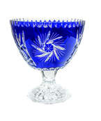 Cobalt crystal legged bowl 20 cm Mill Olive