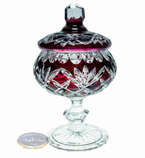 Azucarero de cristal Rubí 10 cm Piña