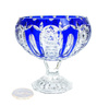 Cuenco con patas de cristal cobalto 25cm Praha