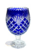 Cobalt crystal legged vase Pineapple 30 cm Pineapple