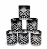 Vasos de whisky de cristal negro Pineapple 6 piezas